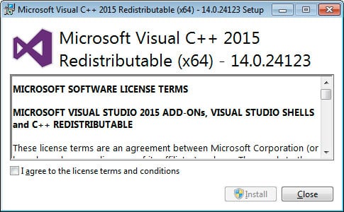 Microsoft Visual C++-2015 Redistribuible