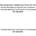 Windows Has Detected a Malicious Virus On Your System Alert