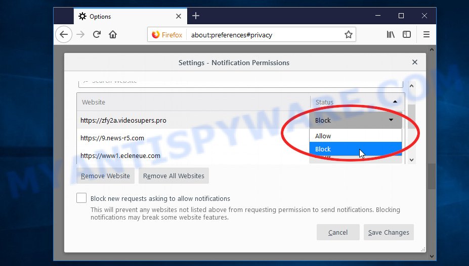Eliminación de notificaciones del navegador Firefox Video-change.digital